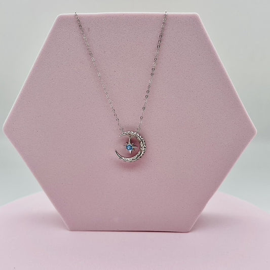 Z1592NL Moon & Star Necklace 17"