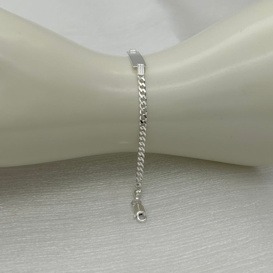 CH841BL Curb Link ID Bracelet 6"