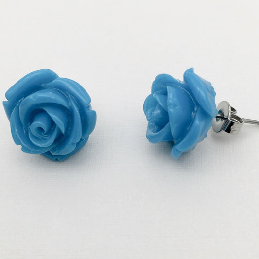 SS1039 15mm. Blue Earrings Final Sale
