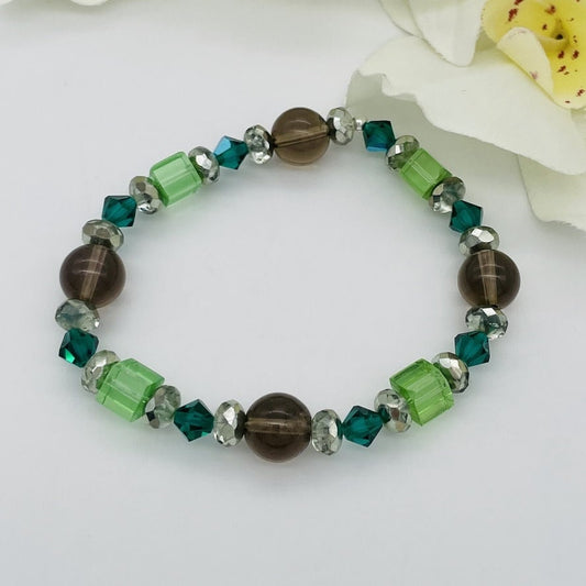 ST1505BL Smoky Quartz Green Final Sale
