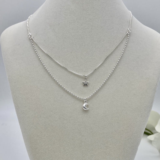 S1600NL Moon & Star Choker 16"