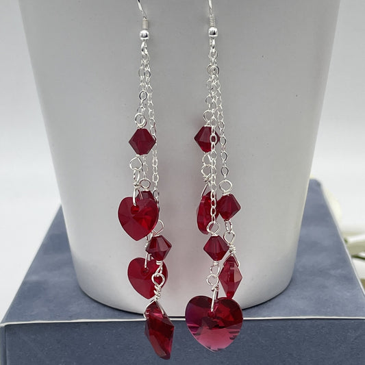 C1244SW Garnet Earrings
