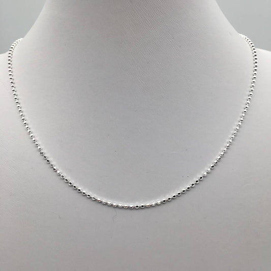 S1378 Diamond Cut Beaded Chain 1.5mm. X 22"