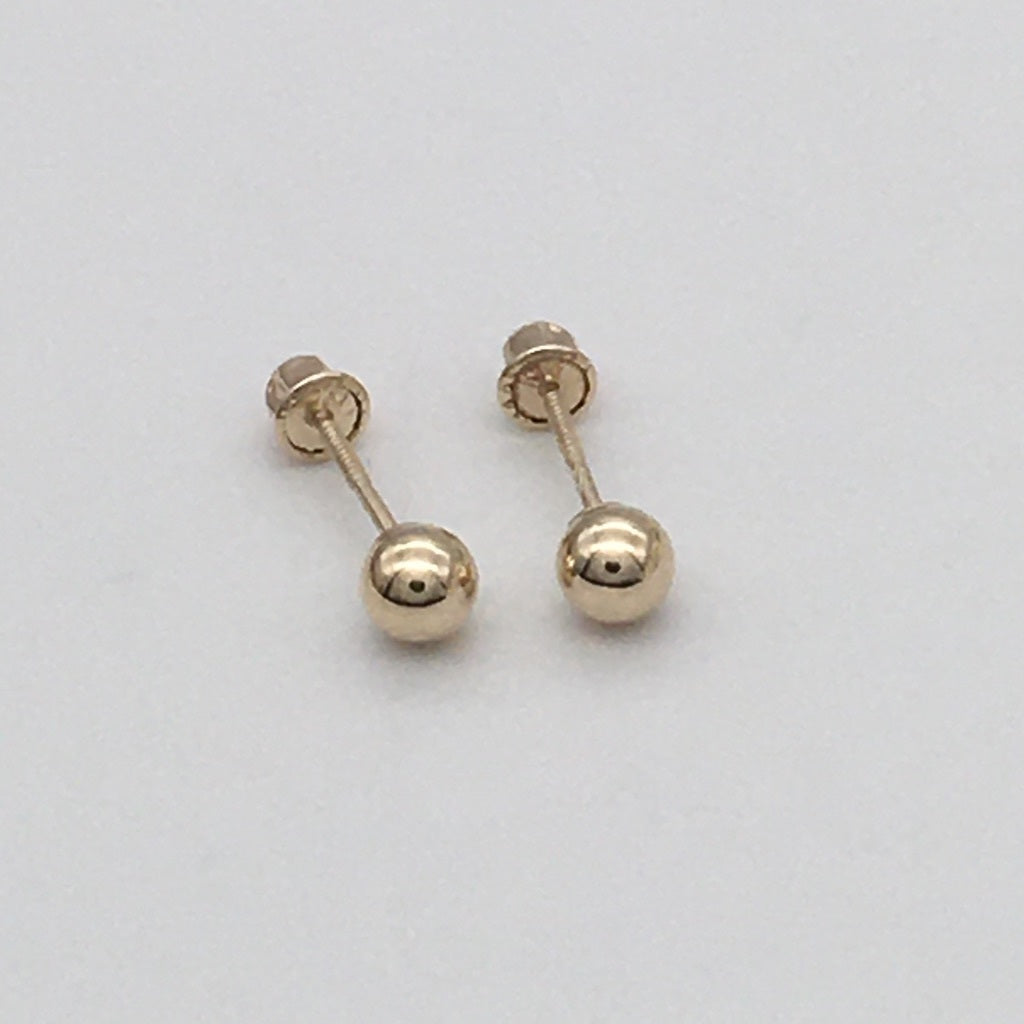 14KG03 Ball Earrings