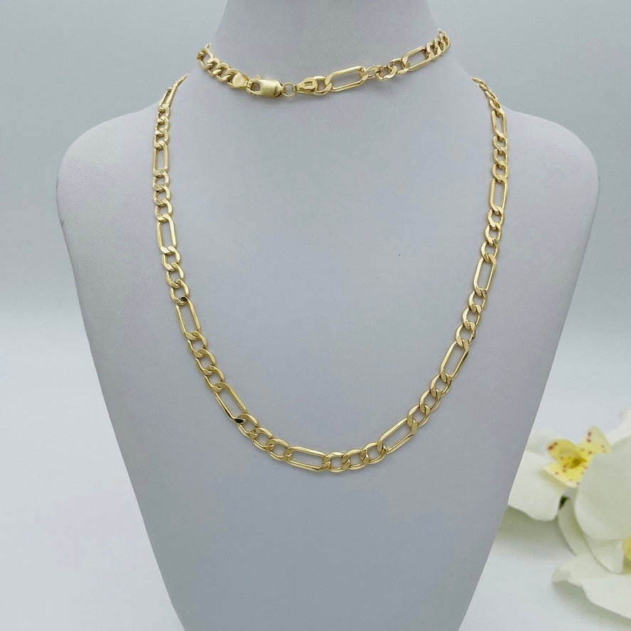 14KG135 Hollow Figaro Chain 5.3mm. X 24"