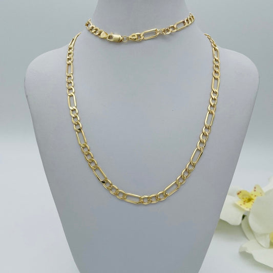 14KG135 Hollow Figaro Chain 5.3mm. X 24"