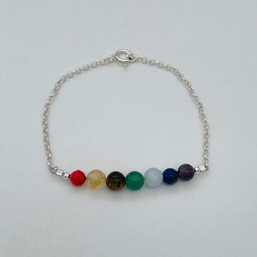 ST1747BL Chakra Bracelet 7"