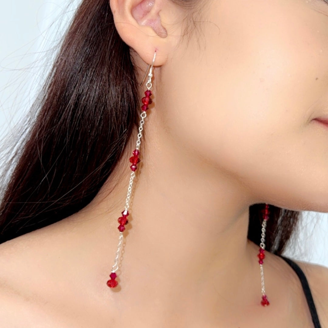 C1438 SW Ruby Earrings 5"