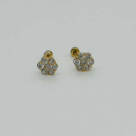 14KG356 Flower Earrings 5mm.