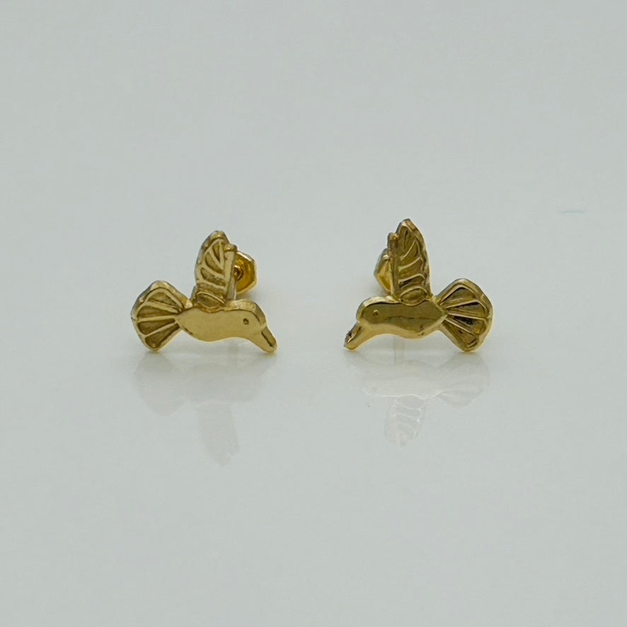 14KG369 Humming Bird Earrings
