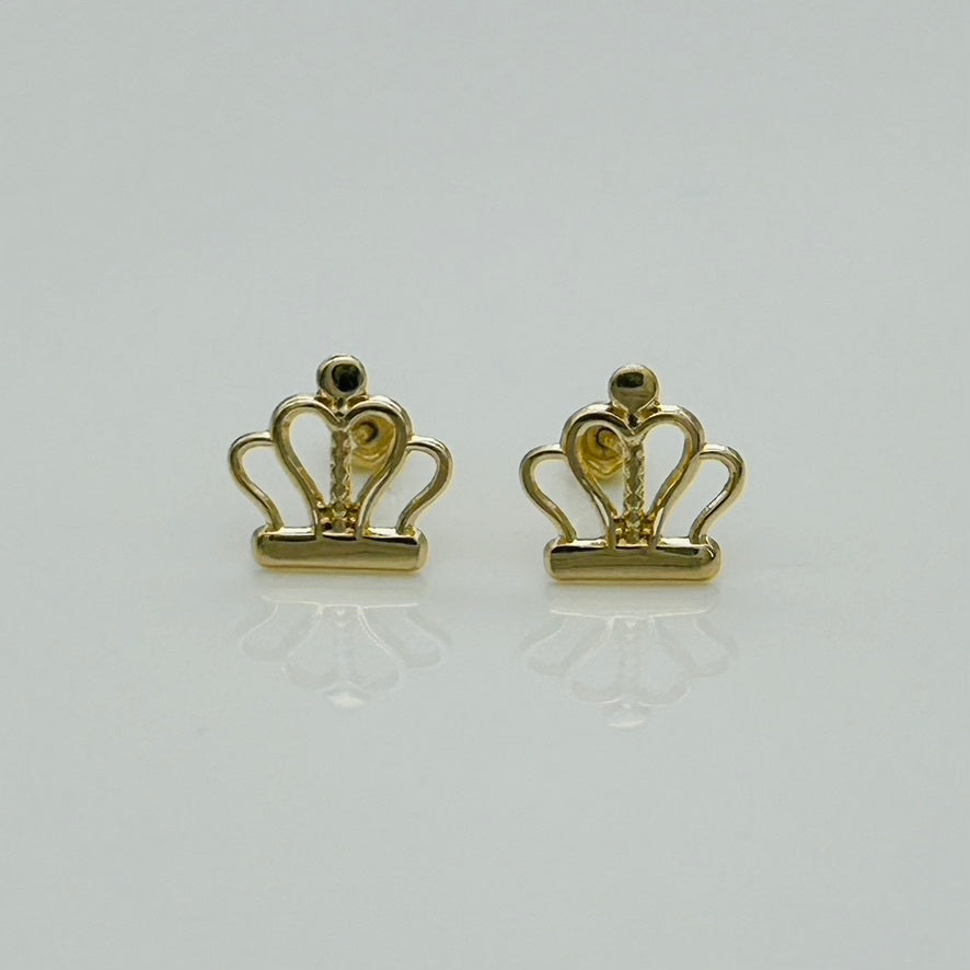 14KG367 Crown Earrings