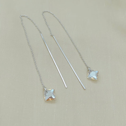 C1092 Clear Thread Earrings SW