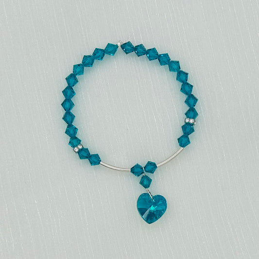 C1486BLSW Blue Zircon Bracelet 7"