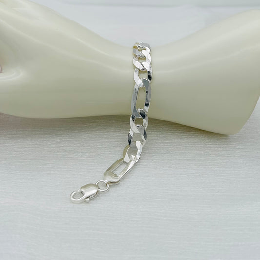 S1113BL Figaro Bracelet 10mm. X 9"