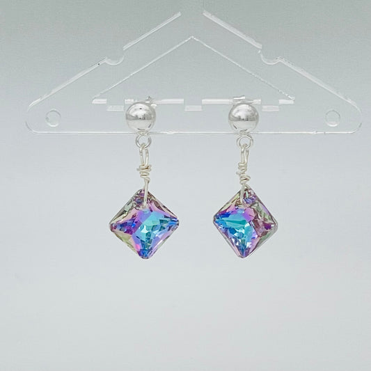 C1249ER  Vitrail Square Earrings