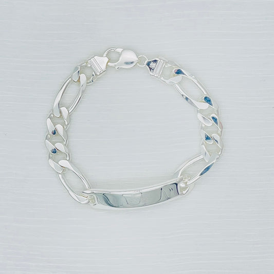S1138BL Figaro ID Bracelet 10mm X 9"