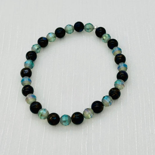 ST1367BL Nepal Agate Bracelet 7"