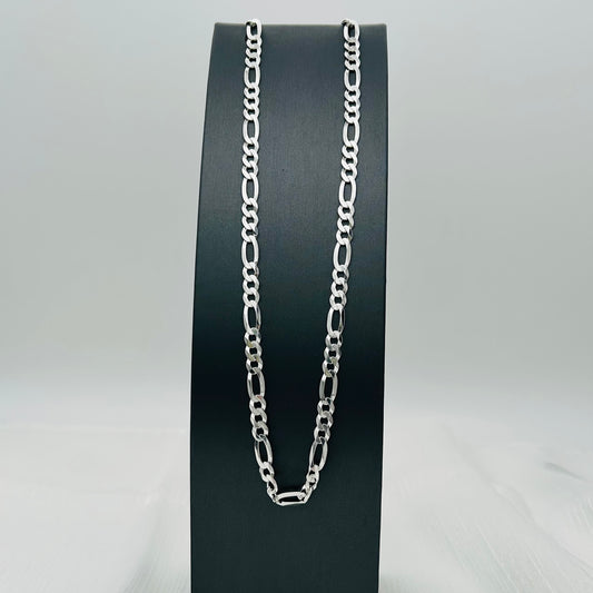 S1258 Super Flat Figaro Chain 6mm. X 30"