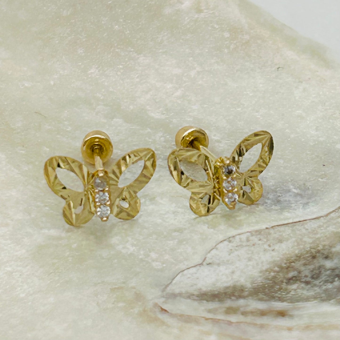 14KG321 Butterfly Earrings