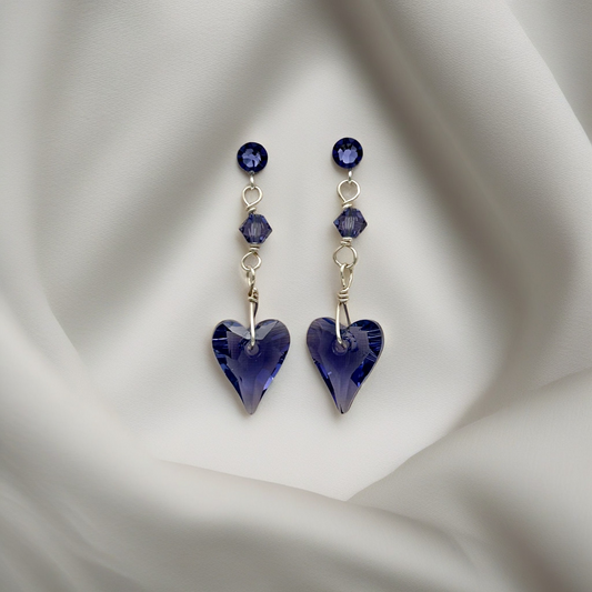C1095SW Tanzanite Wild Heart Earrings