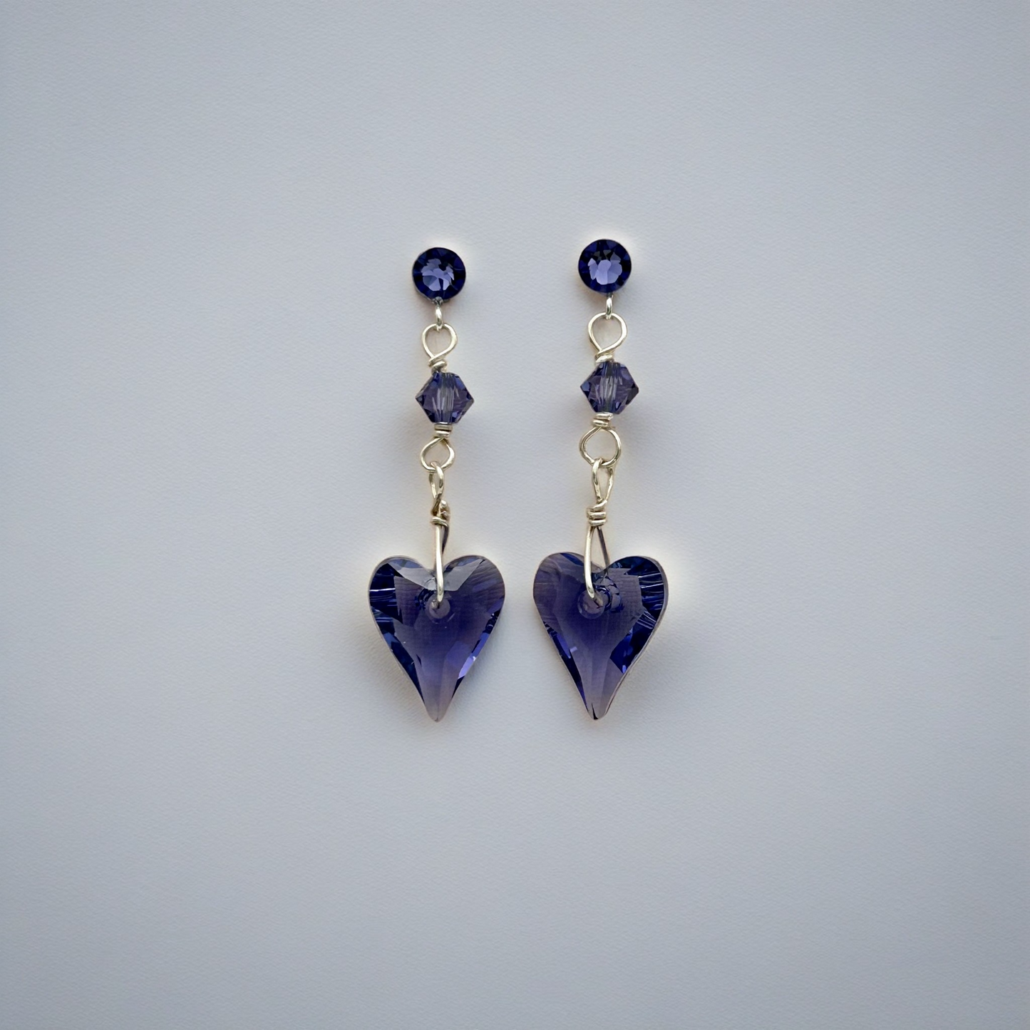 C1095SW Tanzanite Wild Heart Earrings