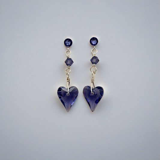 C1095SW Tanzanite Wild Heart Earrings