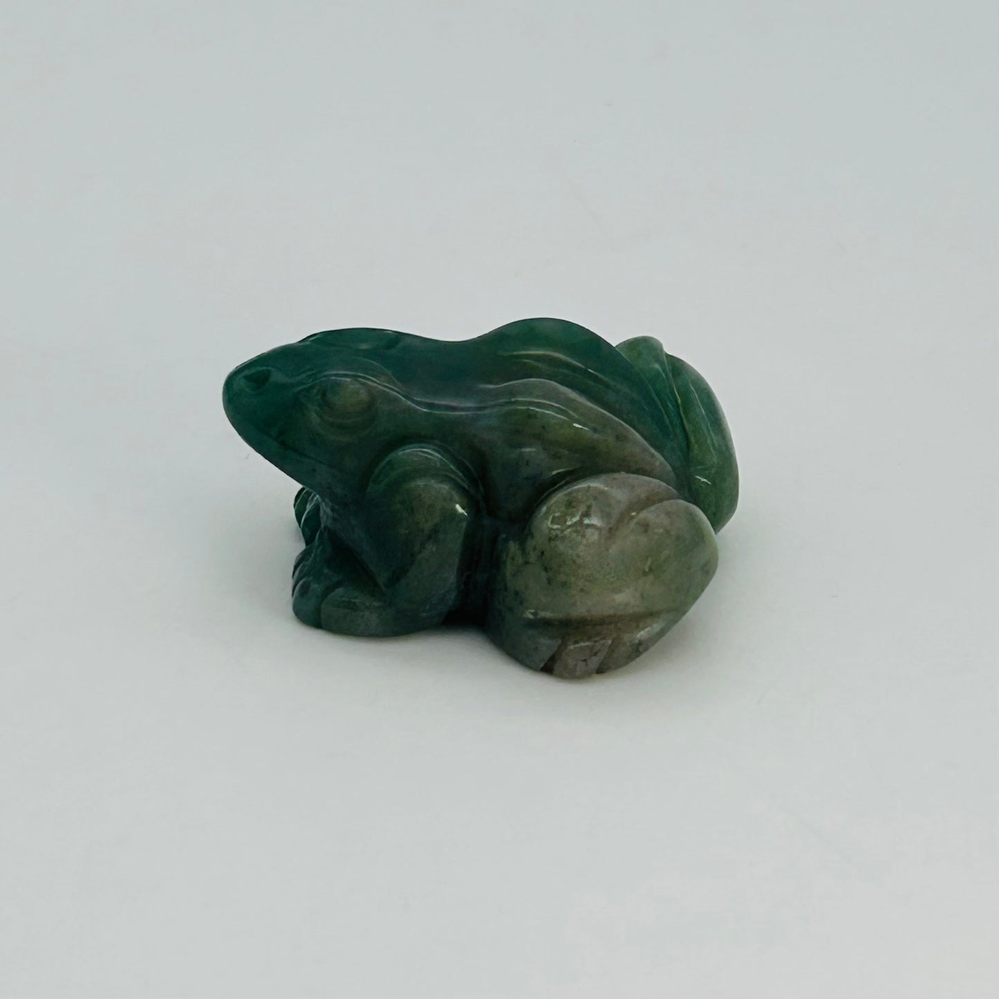 ST1787 Green Agate Frog  45mm.X30mm.