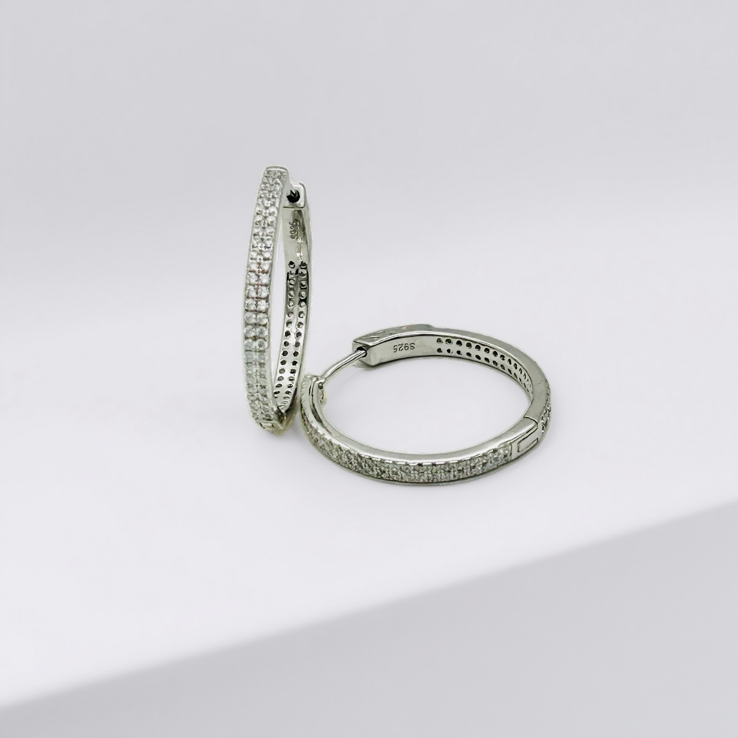 Z1240 Hoop Earrings 3mm. x 25mm.