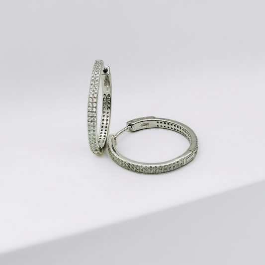 Z1240 Hoop Earrings 3mm. x 25mm.