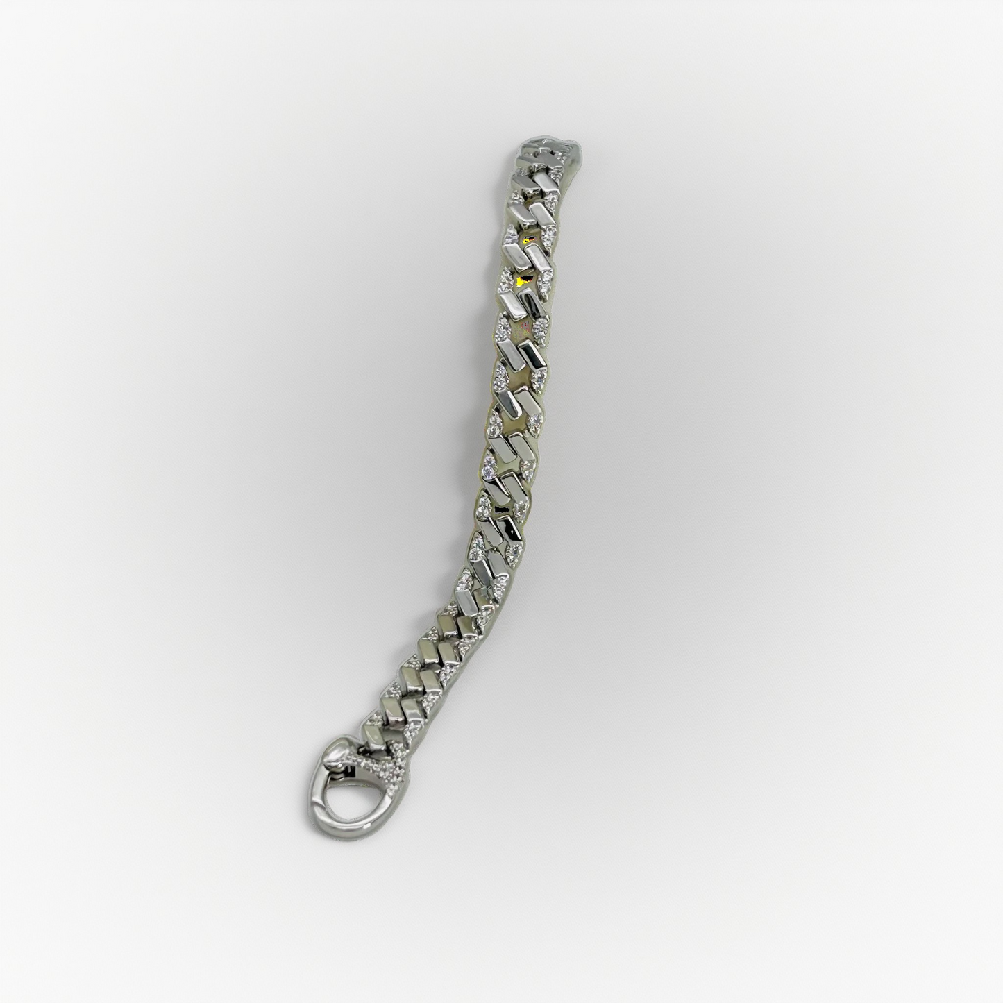 Z1856 Curb Link Pave  Bracelet 7mm. X 7"