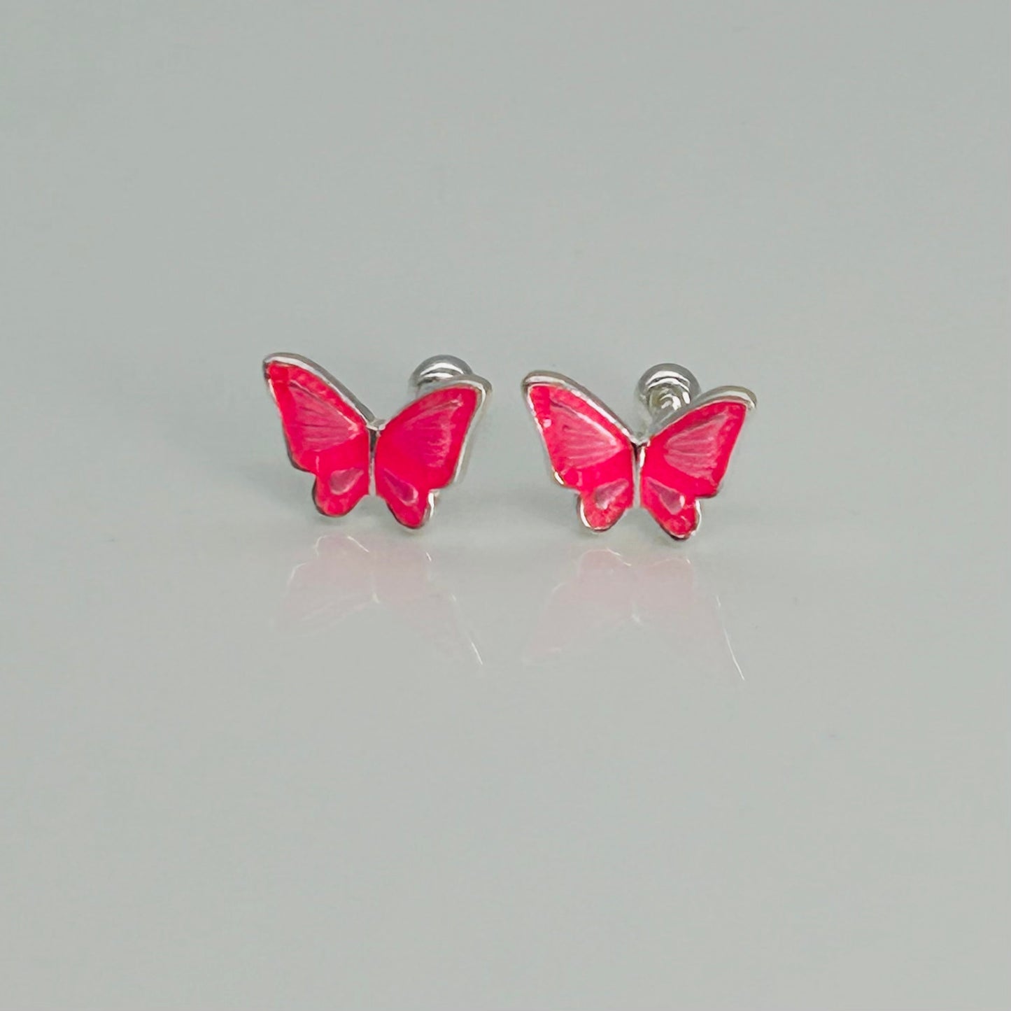S1705 Pink Butterflies Earrings