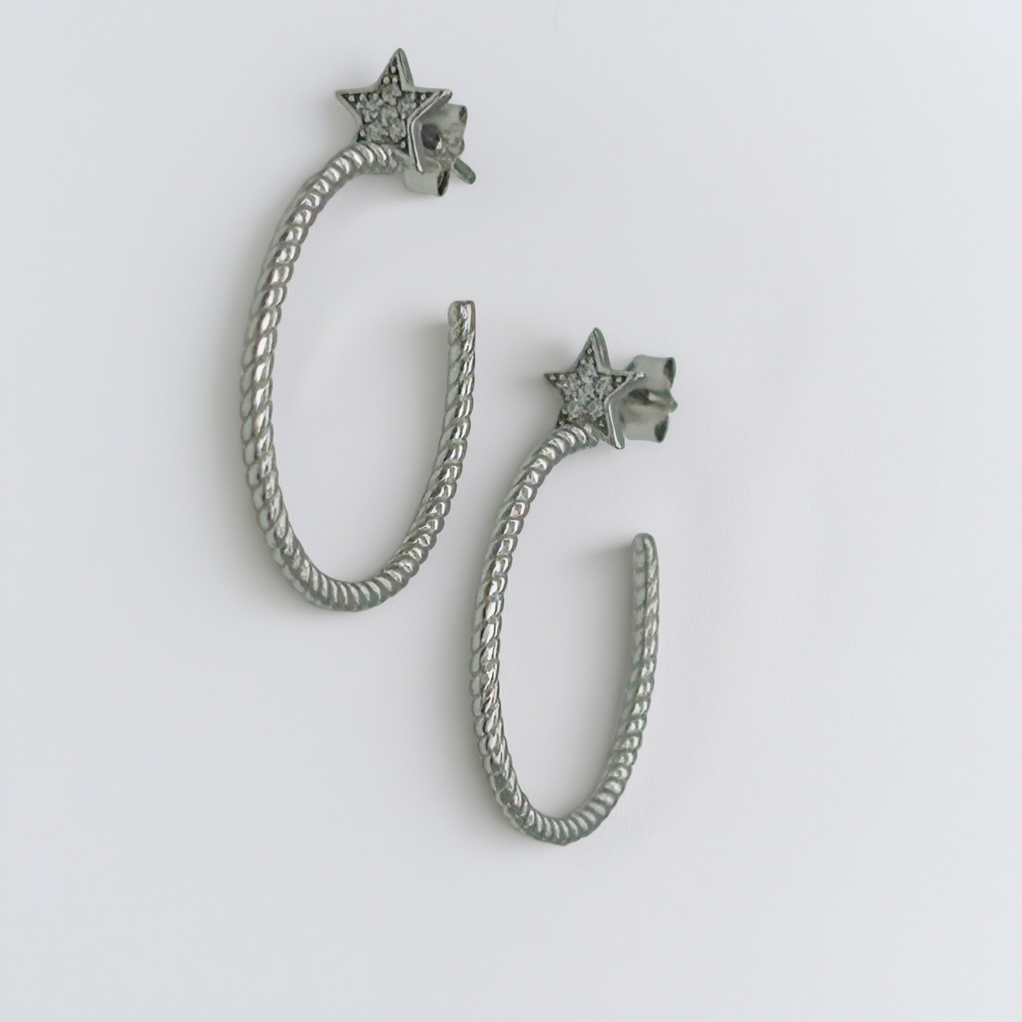Z1249 Star Hoop Earrings