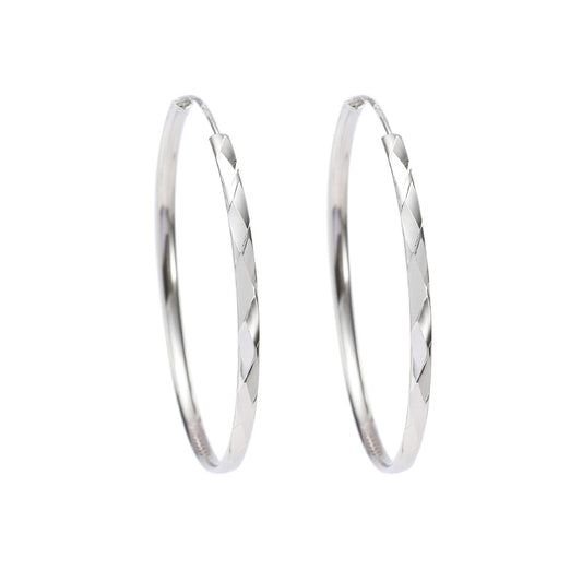 S1675 Hoop Earrings  3mm. X 40mm.