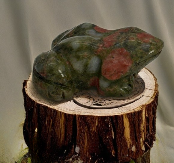 ST1787 Unakite  Frog 45mm. x 30mm.