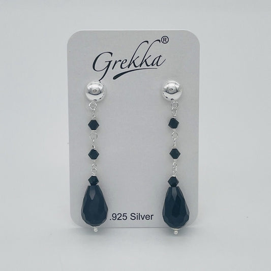 C1307 Black Earrings 2"
