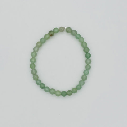 ST1024BL Green Aventurine Bracelet 6mm.8"