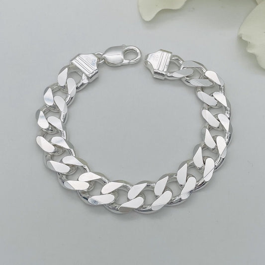 S1613BL Curb Link Bracelet 12.5mm X 8"
