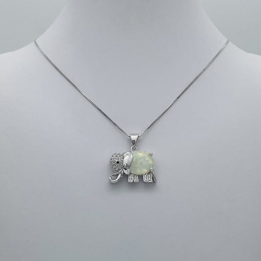 ST1736 W Opal Elephant 18"