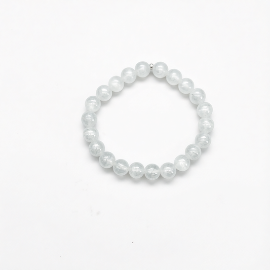 ST1846BL Selenite Bracelet 7"