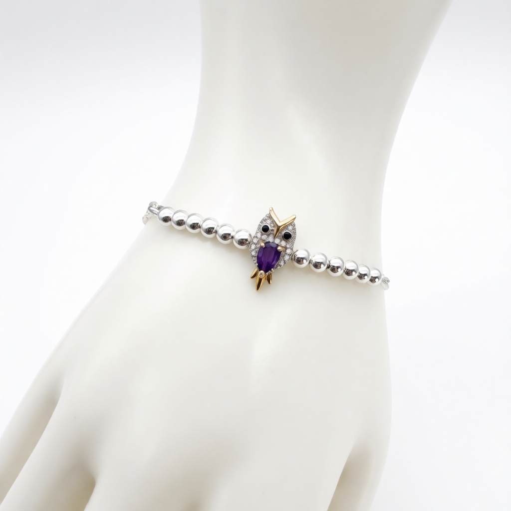 Z1936 Owl Bracelet 7"
