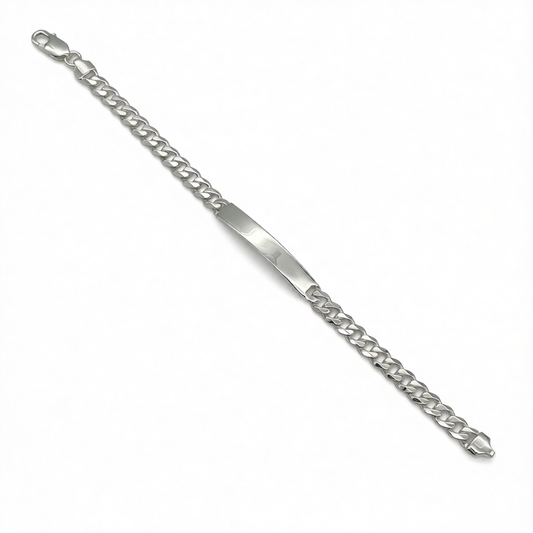 S1490BL Curb ID Bracelet 6.6mm. X 8"
