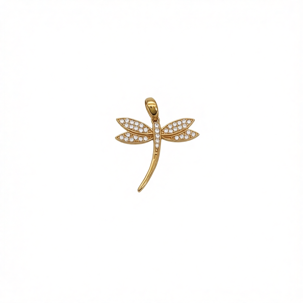 14KG480P Dragonfly Pendant