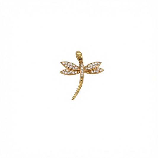 14KG480P Dragonfly Pendant