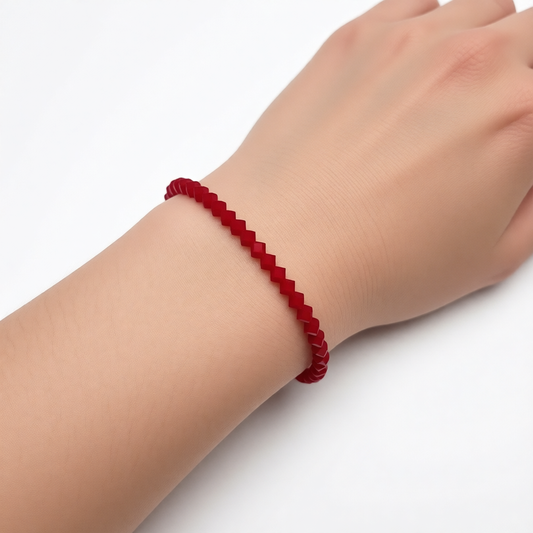 C1435 Red Bracelet 7" Swarovski®