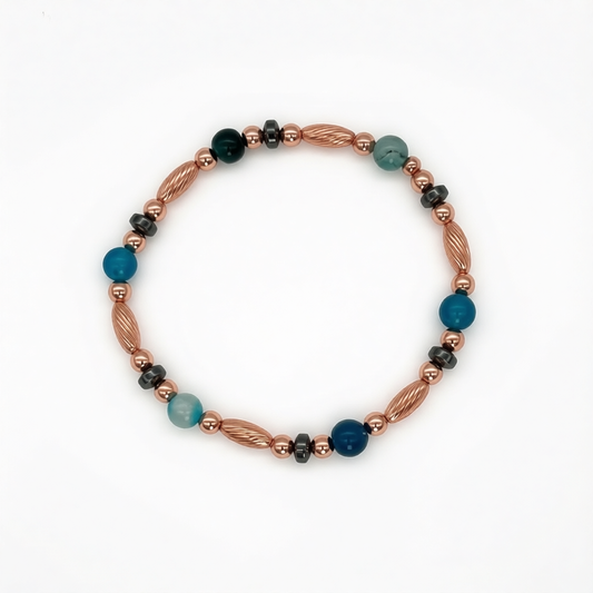 CO20 Blue Agate Bracelet 7"