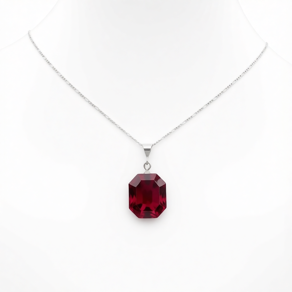 C1306 Ruby Necklace 18"