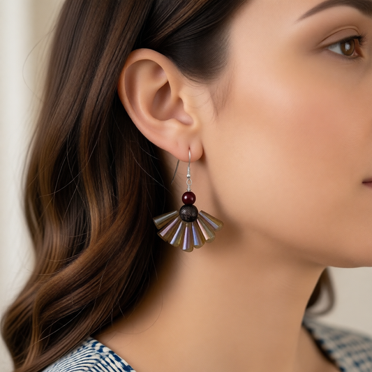 C1498 Fan Earrings