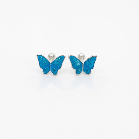 S1705 Blue Butterflies Earrings