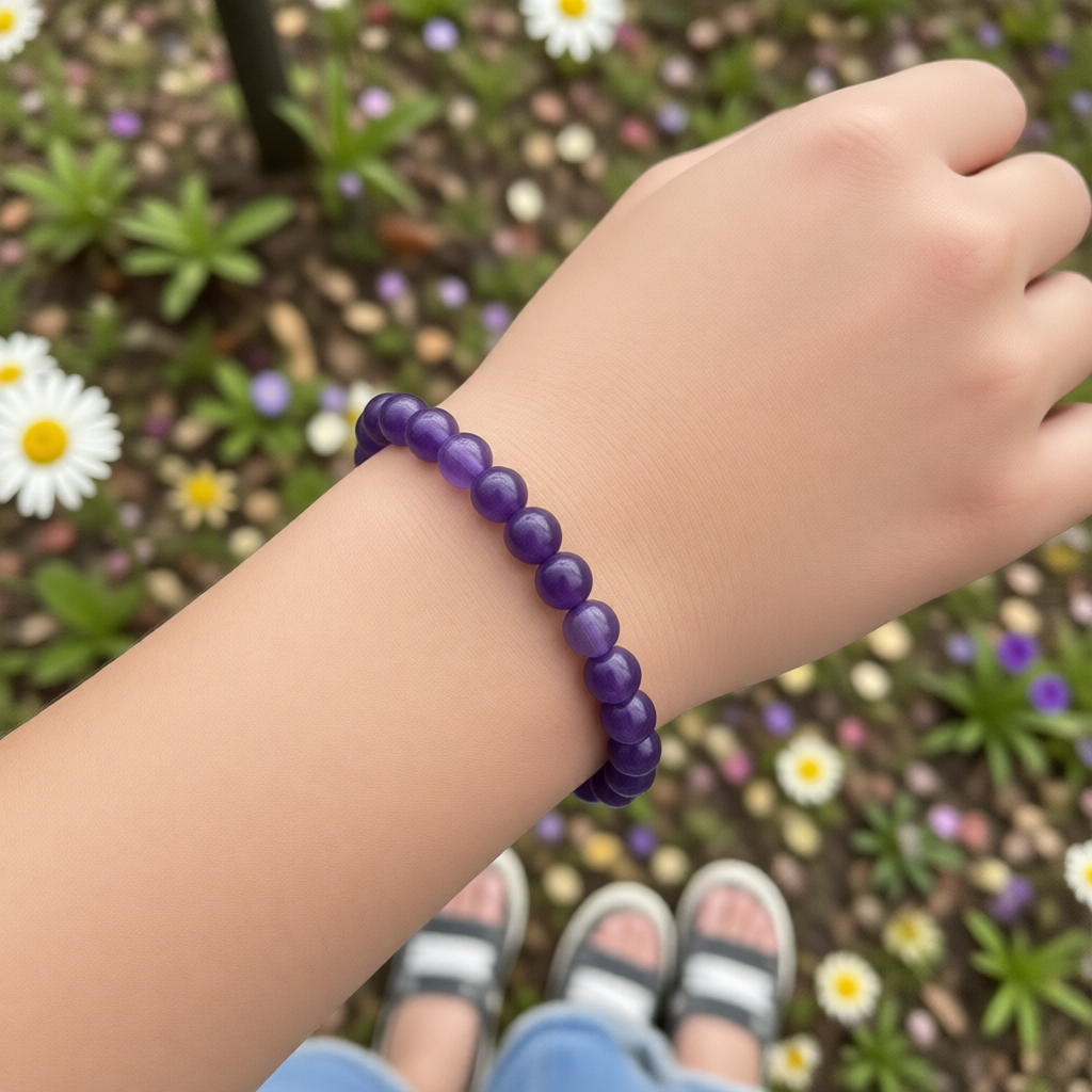 CH1014BL Amethyst Bracelet 4mm. 6"