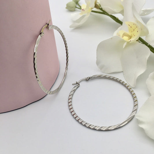 SS1176  55mm. Hoop Earrings Final Sale